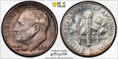 1964-D 10C MS66