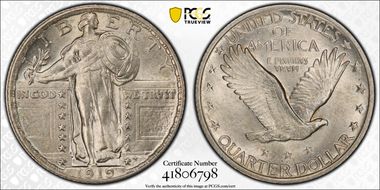 1919 25C MS63FH