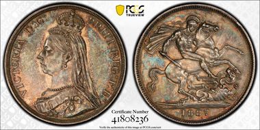 1887 Crown S-3921 AU55