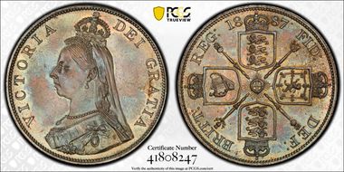 1887 Dbl Fl S-3923 Arabic 1 MS65+