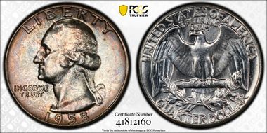 1958 25C Type B Reverse, FS-901 MS65