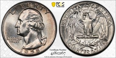 1958 25C MS66