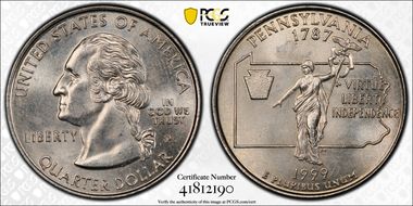 1999-P 25C Pennsylvania MS64