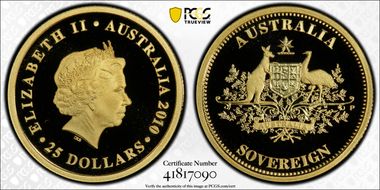 2010-P $25 Sovereign PR70DCAM