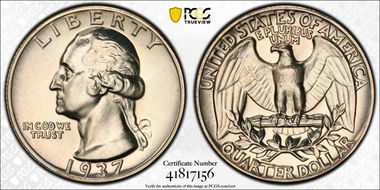 1937 25C PR67