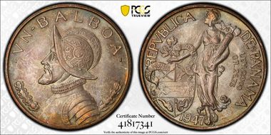 1947 Balboa KM-13  Ag MS65