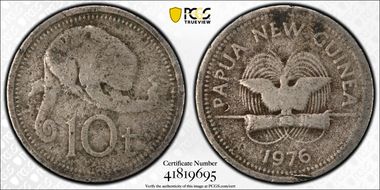 1976 10 Toea Royal Mint N1