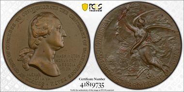 (c.1904) Medal Baker-1825 Bronze Washington Monument Association MS63