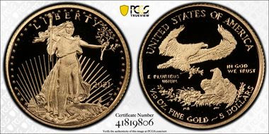 2021-W $5 Gold Eagle - Type 1 First Strike PR69DCAM