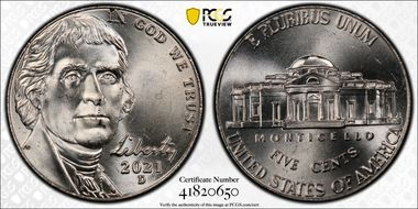 2021-D 5C Early Find MS65FS