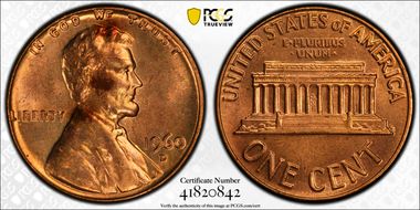 1960-D 1C Large Date MS65RB