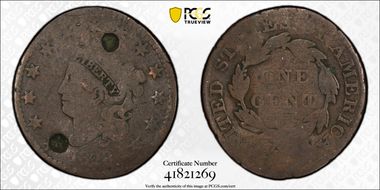 1828 1C Large Narrow Date N1BN