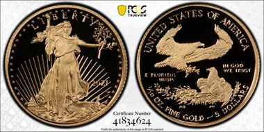 2021-W $5 Gold Eagle - Type 1 First Strike PR70DCAM