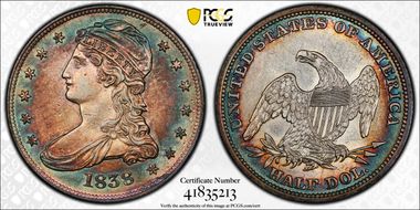 1838 50C AU53