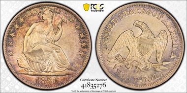 1856-O 50C WB-9 Large O, RPD FS-301 AU55