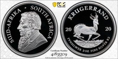 2020 2 Rand Krugerrand 2 Ounce Ag PR70DCAM