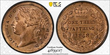 1868 1/3 Far S-3960 MS65RB