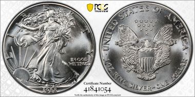 1988 $1 Silver Eagle MS69