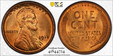 1918 1C MS65+ RD