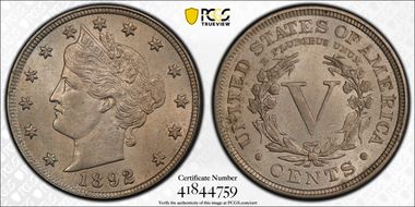 1892 5C MS64