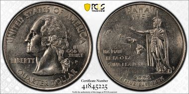 2008-P 25C Hawaii AU58