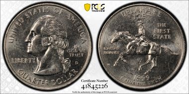 1999-D 25C Delaware MS62