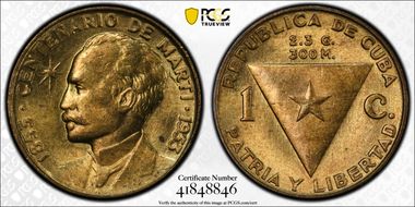 1953 1C Jose Marti MS65