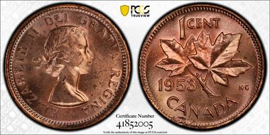 1953 1C No Strap MS64RD