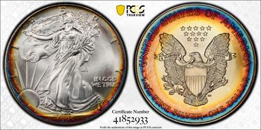 1995 $1 Silver Eagle MS68