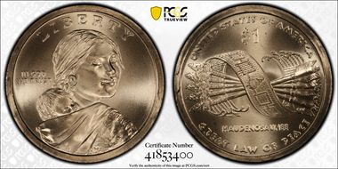 2010-P $1 Native American, Pos. B Satin Finish SP67+