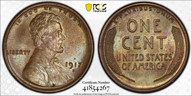 1917-D 1C MS65BN