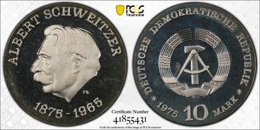 1975 10 Mk Schweitzer PR67DCAM