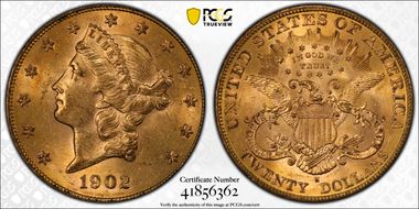 1902-S $20 MS63