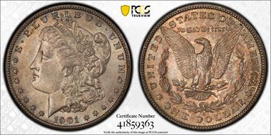 1901-S $1 AU58