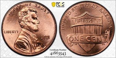 2021 1C Shield Early Find MS66RD