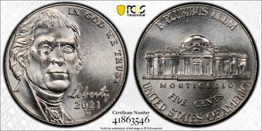 2021-D 5C Early Find MS65FS