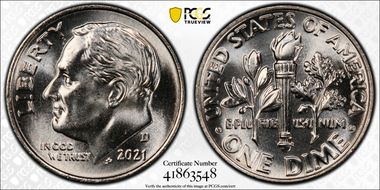 2021-D 10C Early Find MS66FB