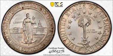1936-S 50C Columbia MS68