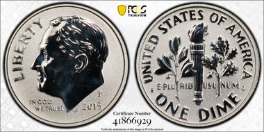2015-P 10C Silver Rev PR March of Dimes Set PR69