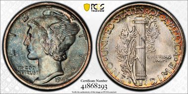 1945-S 10C Micro S MS67+ FB