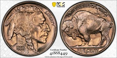 1938-D/S 5C Buffalo MS67