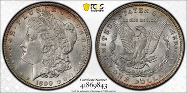 1890 $1 MS62