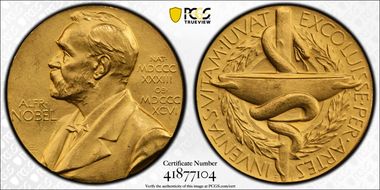 (1977)C10 Medal Alfred Nobel Medicine Matte Au Nominating Committee SP65
