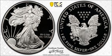 1993-P $1 Silver Eagle PR69DCAM
