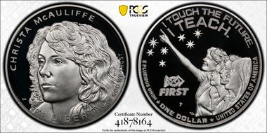 2021-P $1 Christa McAuliffe PR69DCAM