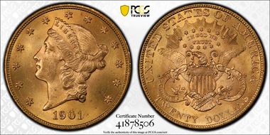 1901 $20 MS65+