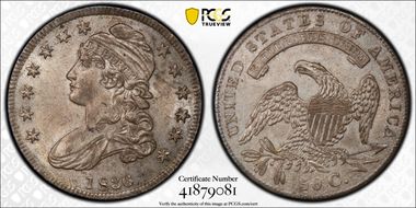 1836 50C 50/00, Lettered Edge MS63