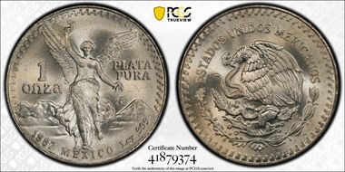 1987-Mo Onza Libertad Ag MS67