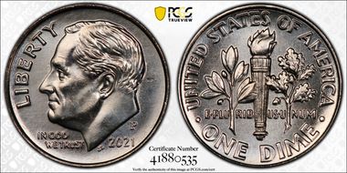 2021-P 10C Early Find MS67FB