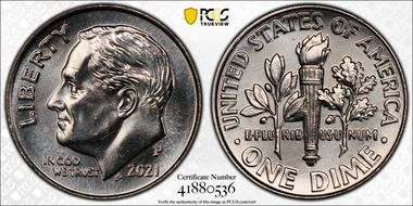 2021-P 10C Early Find MS67FB